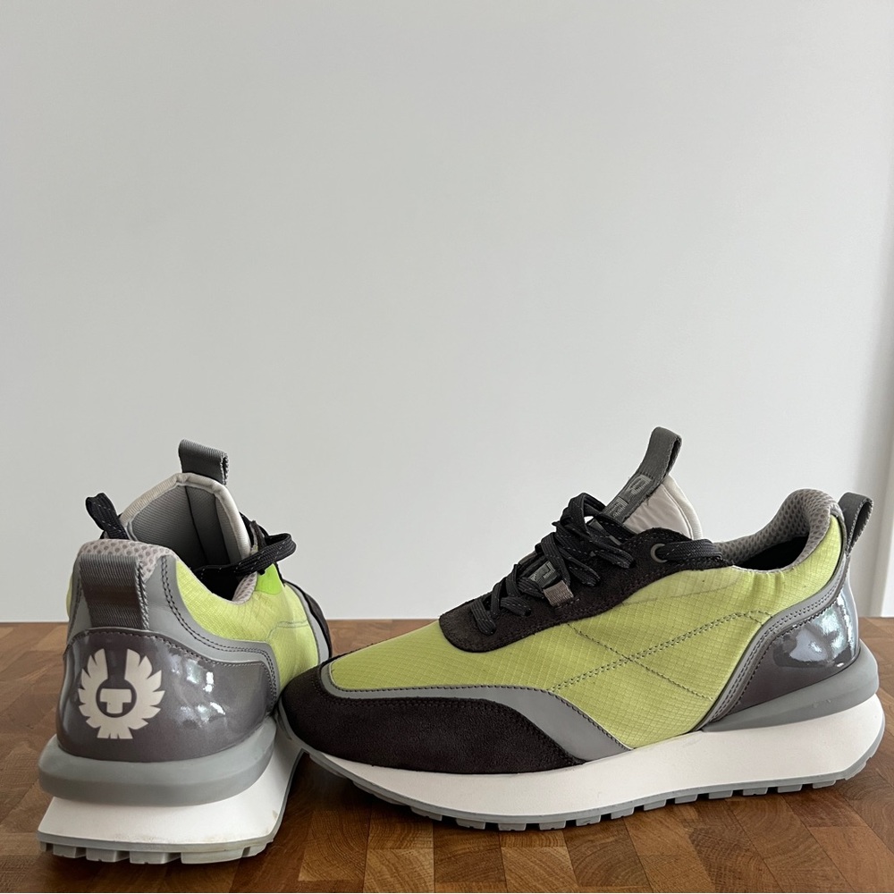 Belstaff Lime and Gray Sneakers